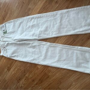 White Denim Jeans straight leg low waist